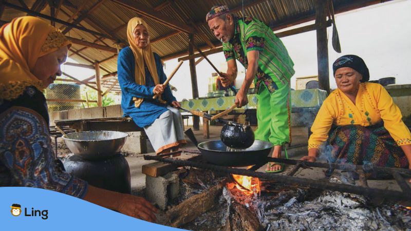 Traditional way of cooking in the Philippines